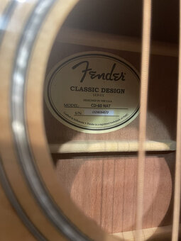 Fender CD‑60 Natural – dreadnought akustická kytara - 4