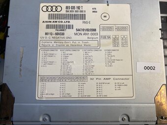 Autorádio Audi Navigation plus RNS-E A4 (vada displeje) - 4