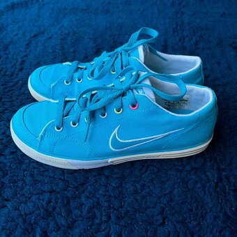 Plátěné tyrkysové tenisky Nike vel. 38,5 - 4