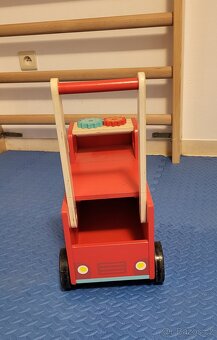 Dřevěné chodítko Walker Lelin - Hasičské auto - 4