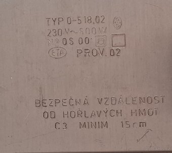 Infrazářič ETA 518 - 4