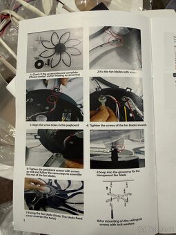 LUSTR BÍLI LED STROPNÍ VENTILÁTOR - 4