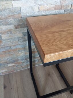 Barová židle dub/kov - 4