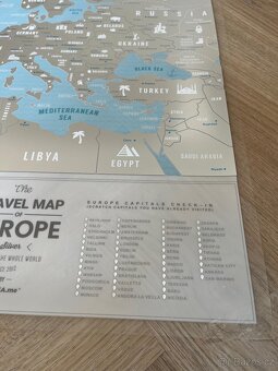 Stírací mapa Evropy (nepoužitá) - 4