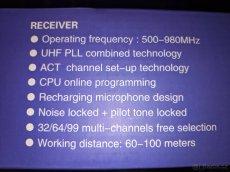 bezdrátový mikrofonní/konferenční/diskuzní systém UHF PLL - 4