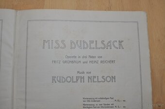 Noty pro klavír - opereta Miss Dudelsack z roku 1909 - 4