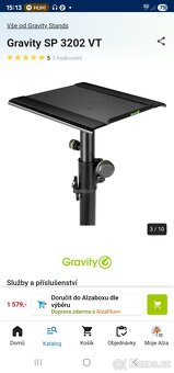 Stojany na repro(studiový monitor)Gravity SP 3202 VT - 4