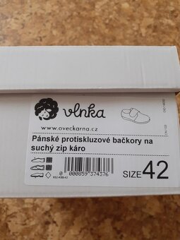 Pánské bačkory na suchý zip, zateplené, vel. 42 - 4