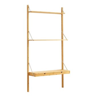 Nástěnná police / stůl "Tingvoll" 176x85x32 cm Bambus - 4