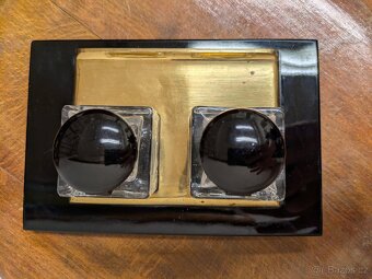 Starožitný prvorepublikový kalamář - opaxit sklo - 4