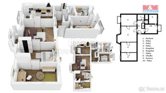 Prodej bytu 4+1, 141 m², Praha - Smíchov, ul. Zborovská - 4