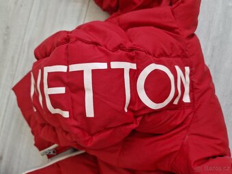 Dětská péřová zimní bunda Benetton XS,vel.4-5 let - 4