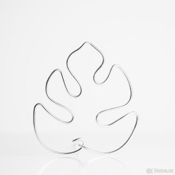 Opora pro rostliny, list monstery, stříbrná - 4