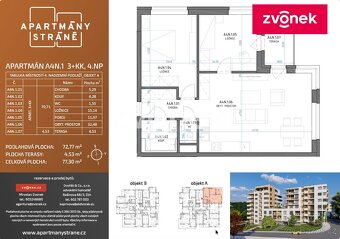 Nový byt 3+kk s terasou, Nad Stráněmi Zlín - 4