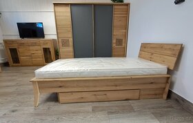 Šatní zrcadlová skříň Graz s posuvnými dveřmi - Dub masiv 24 - 4