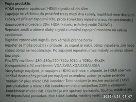 Repeater HDMI opakovač, zesilovač signálu - 4
