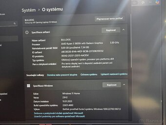 Prodám herní notebook HP Victus 15-fb0830nc - zánovní - 4