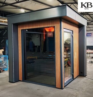 Zahradní sauna / kontejnerová sauna / venkovní sauna 2,7x2,5 - 4