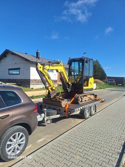 Výkopové práce minibagrem Yanmar, přeprava vozíkem 3t - 4