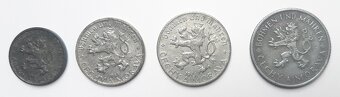 4x mince Protektorát: 10h,20h,50h (1941), 1K (1942) - 4