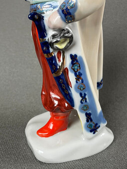 Porcelánová soška Kozák 23 cm, Polonne USSR - 4
