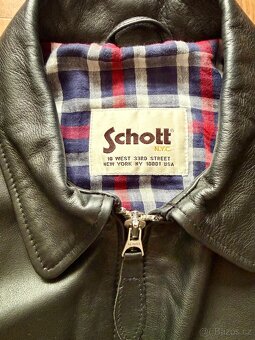 Schott kožená bunda černá, vel. M - 4
