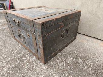 Vojenská lékařská bedna, starožitná, bytelná - 4