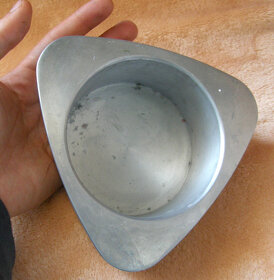 Svícen, podložka na velkou svíčku nerez 3 ks - 4