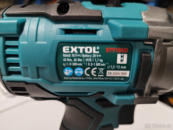 Aku vrtací šroubovák s příklepem Extol SHARE20V - 4