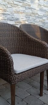Ratanová křesla plast 3ks - 4