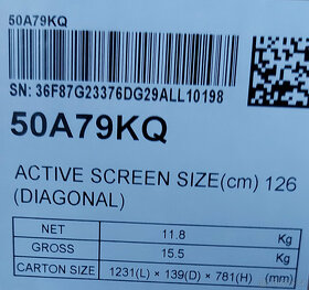 Nová nevybalená TV LED 4K HDR Hisense 50A 79KQ 126 cm - 4