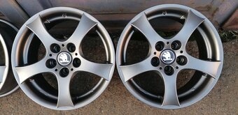 4ks Alu kola 5X100 15" Rapid,Octavia 1 -TOP STAV - 4