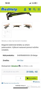 Elektrické lehátko Premier Basic AB00000 - béžové - 4