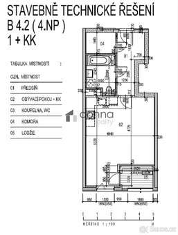 Pronájem bytu 1+kk/L 44m², ul. Pavla Beneše, Praha 9 - Letňa - 4