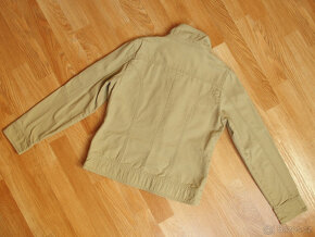 Dámská letní plátěná béžová bunda na zip, vel. 38 - 4