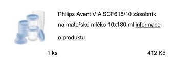 Philips avent odsávačka mateřského mléka + zásobníky - 4