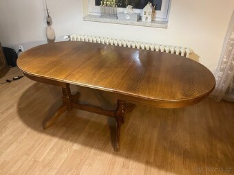 Stůl z masivu - tmavý dub - 4