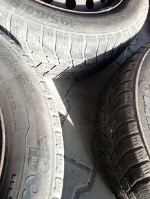 4x zimní jeté pneumatiky 195/60r15 s plech. disky (fiat punt - 4