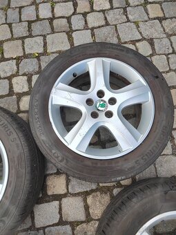 Prodám orig alu 16 škoda Octavia I 5x100 ET 42 letní pneu - 4