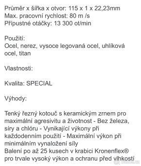 ŘEZNÝ KOTOUČ 115 - 4