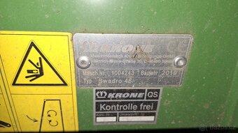 Nahrabovač, shrnovač sena Krone Swadro 46 - 4