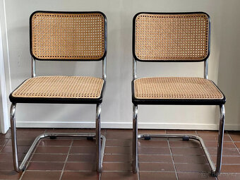 6 x originální konzolová židle THONET S 32 V vídeňská proutě - 4