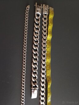 Pánský masivní stříbrný řetěz - 4