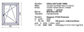Plastová okna trojsklo Veka Softline 76MD - 4