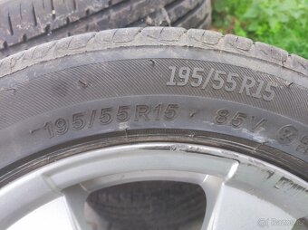 Letní pneu,na ALU discích 195/55R15 - 4