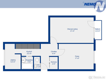 Byt 3+1 s balkonem, Prachatice - 4