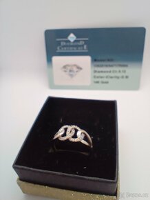 Dámský prsten z bílého zlata s diamanty-certifikované - 4