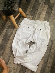Luxusní bílé kalhoty-kraťasy Bonprix vel.46/XXL - 4