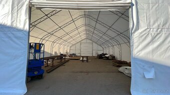 Plachtová montovaná hala 10 x 18,3 x 5,2 - bílá - 900g/m2 - 4