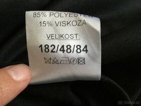 Pánský oblek SLIM, vel.182/48/84, TOP stav - 4